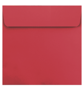 Lot de 25 enveloppes rouges carrées