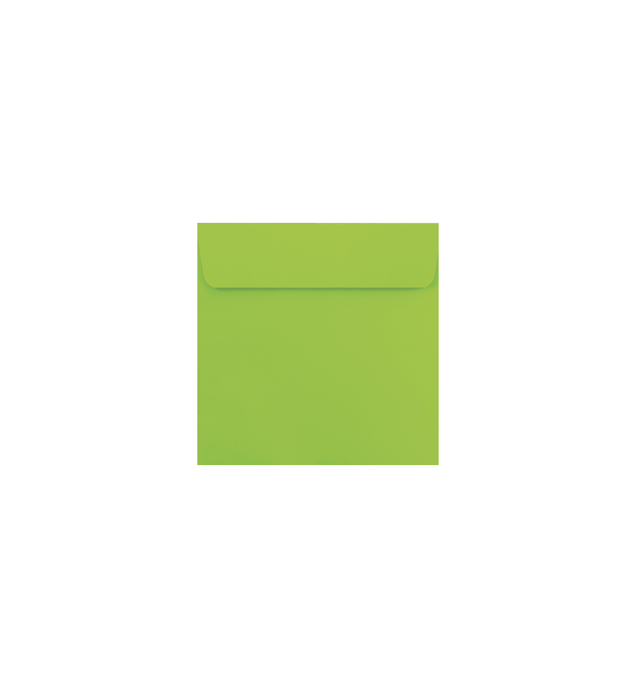 Lot de 25 enveloppes vert pomme carrées