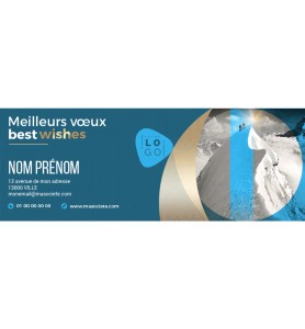 Signature de mail personnalisée avec votre logo et vos coordonnées.