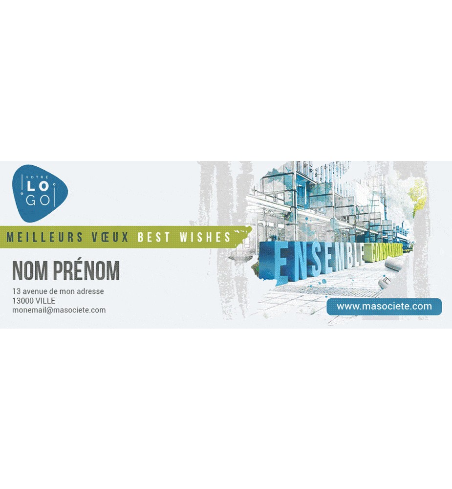 Signature de mail personnalisée avec votre logo et vos coordonnées.