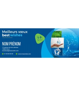 Signature de mail personnalisée avec votre logo et vos coordonnées.