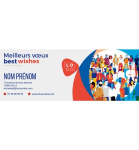 Signature de mail personnalisée avec votre logo et vos coordonnées.