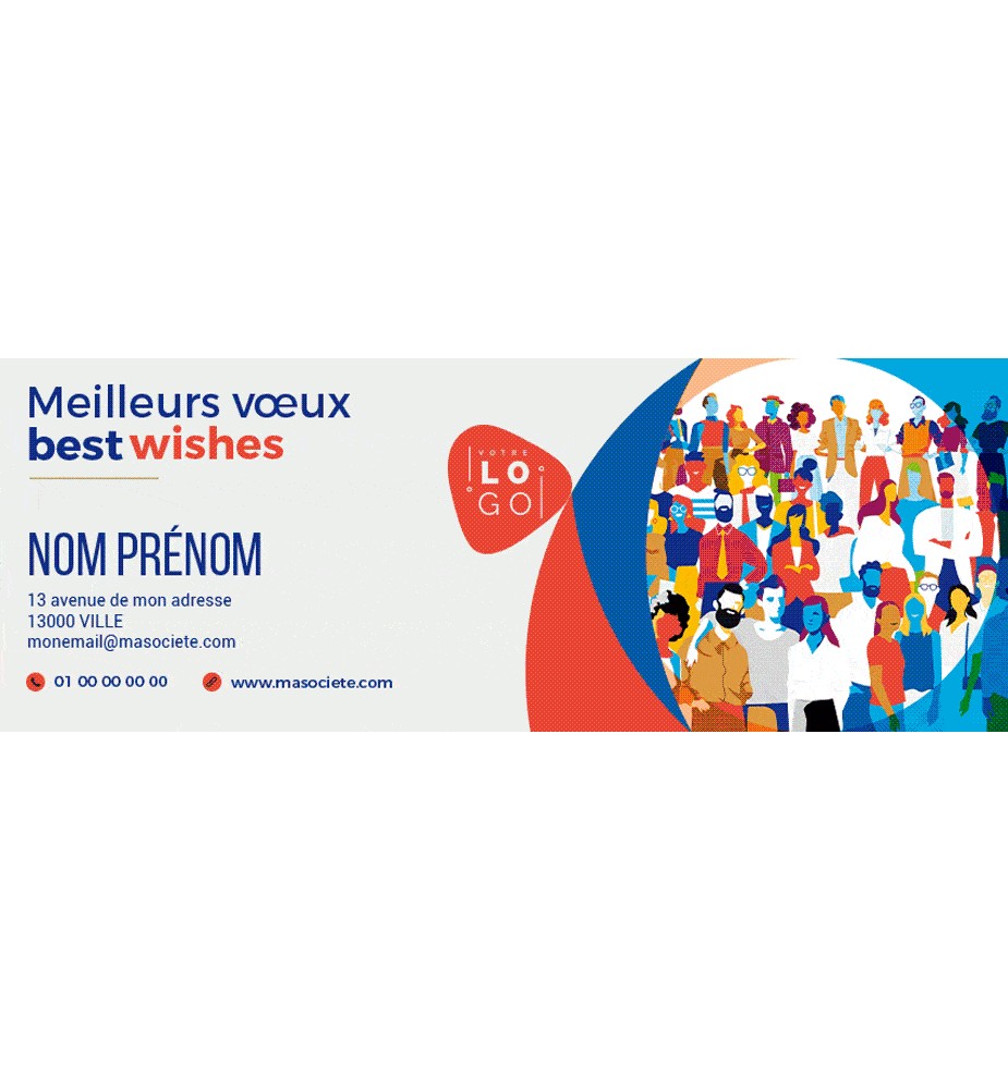 Signature de mail personnalisée avec votre logo et vos coordonnées.