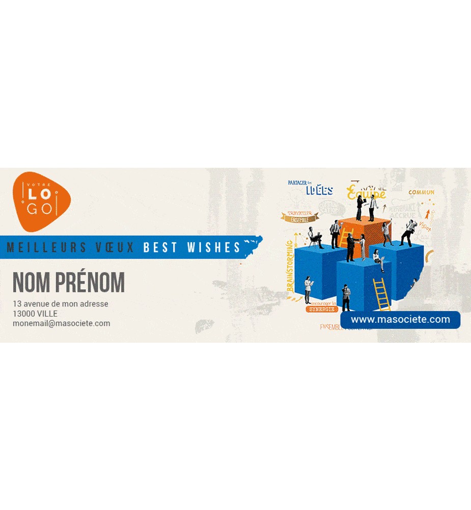 Signature de mail personnalisée avec votre logo et vos coordonnées.