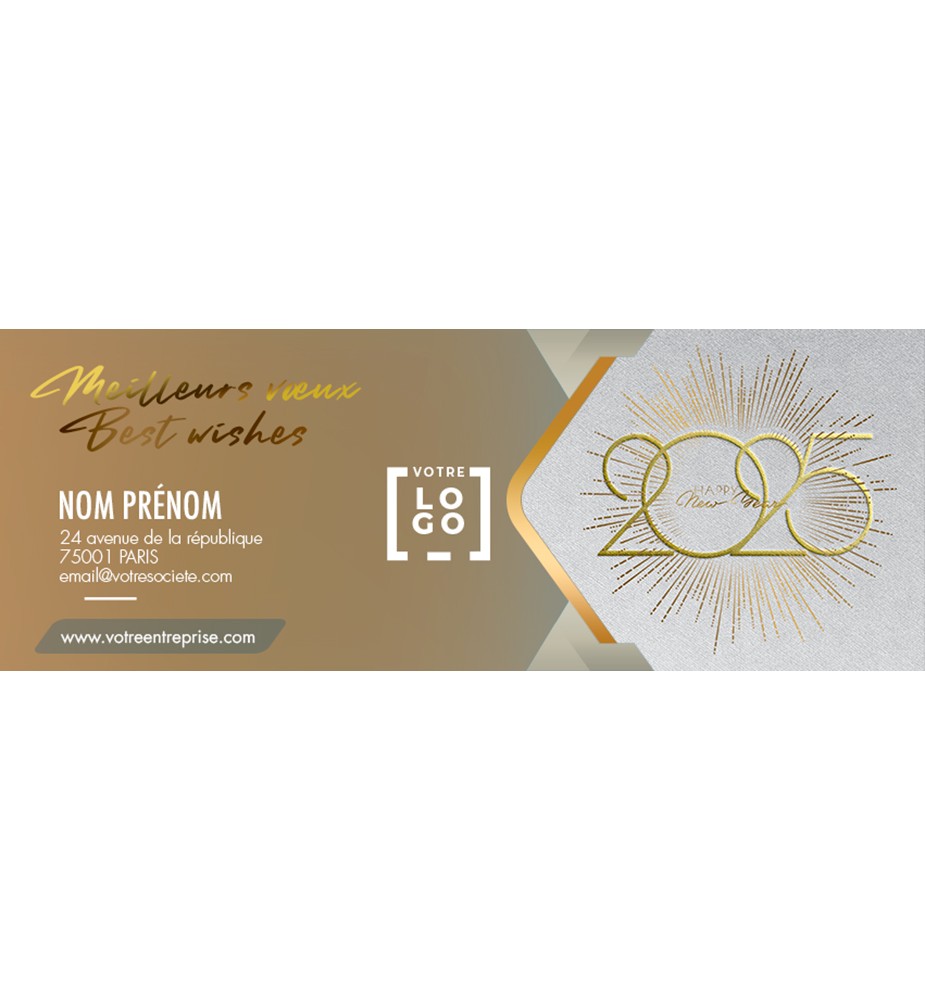 Signature de mail personnalisée avec votre logo et vos coordonnées.