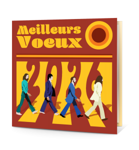 Carte de vœux vintage The Beatles