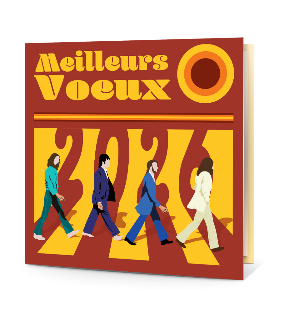 Carte de vœux vintage The Beatles