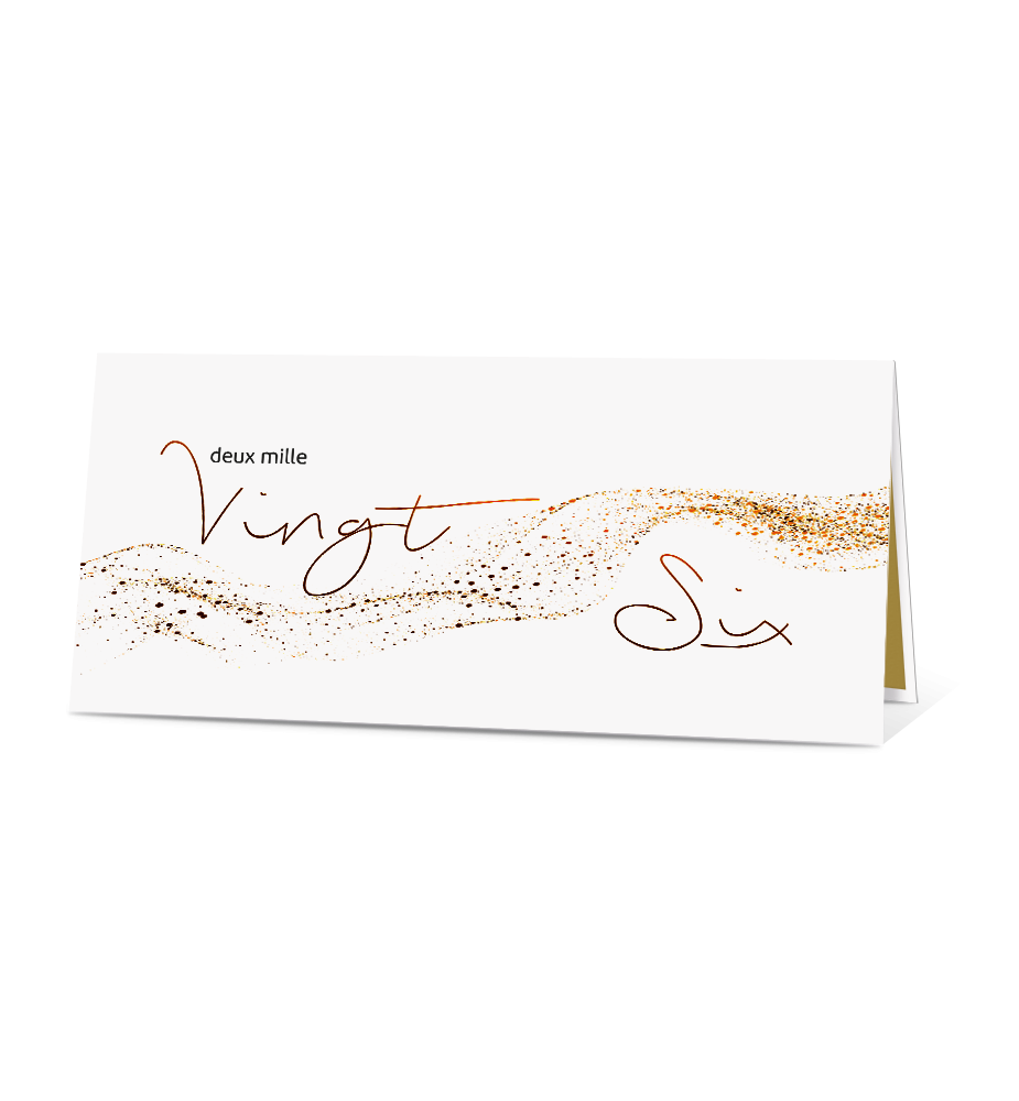 Carte de voeux 2026 Calligraphie.