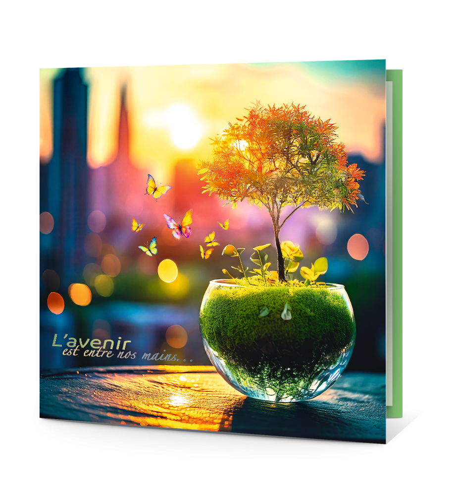 Carte de fin d'année écologie et avenir durable