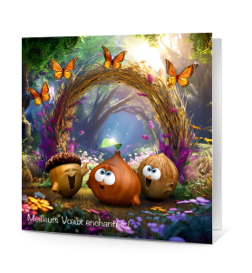 Carte de vœux humour et équipe