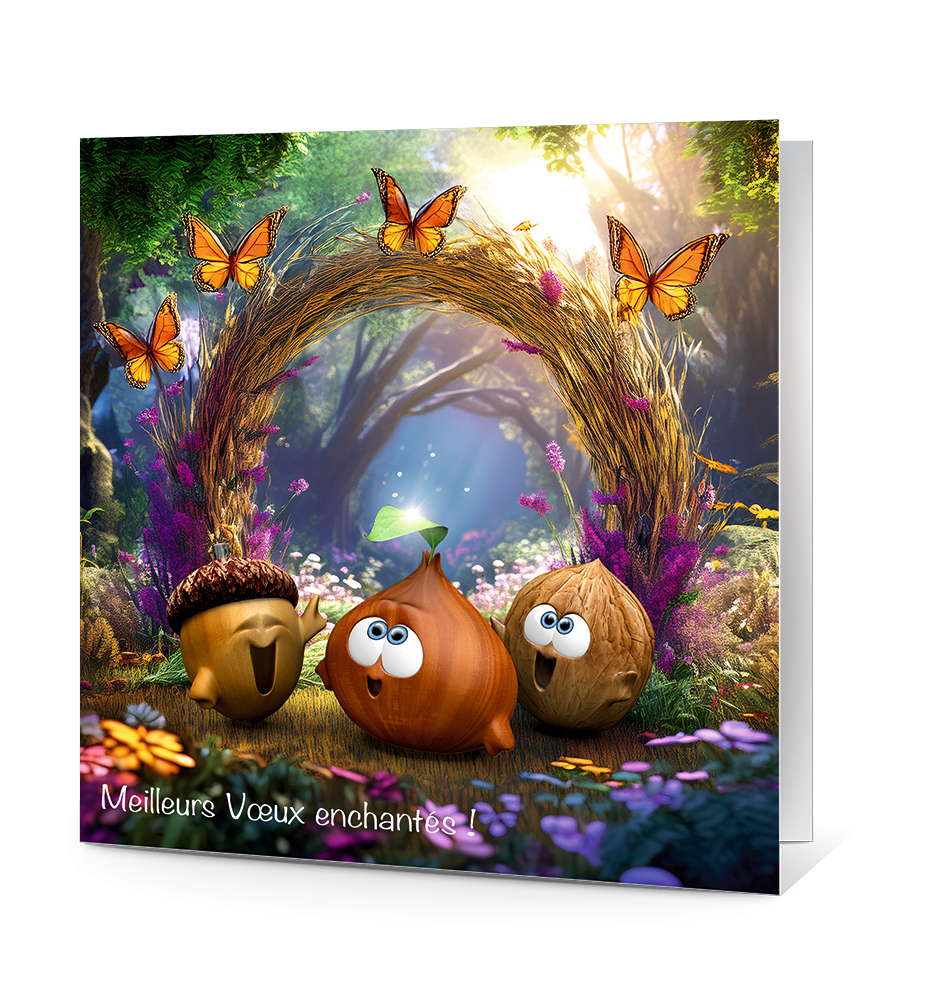 Carte de vœux humour et équipe