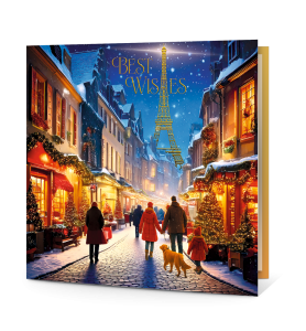 Carte de voeux Noël à Paris