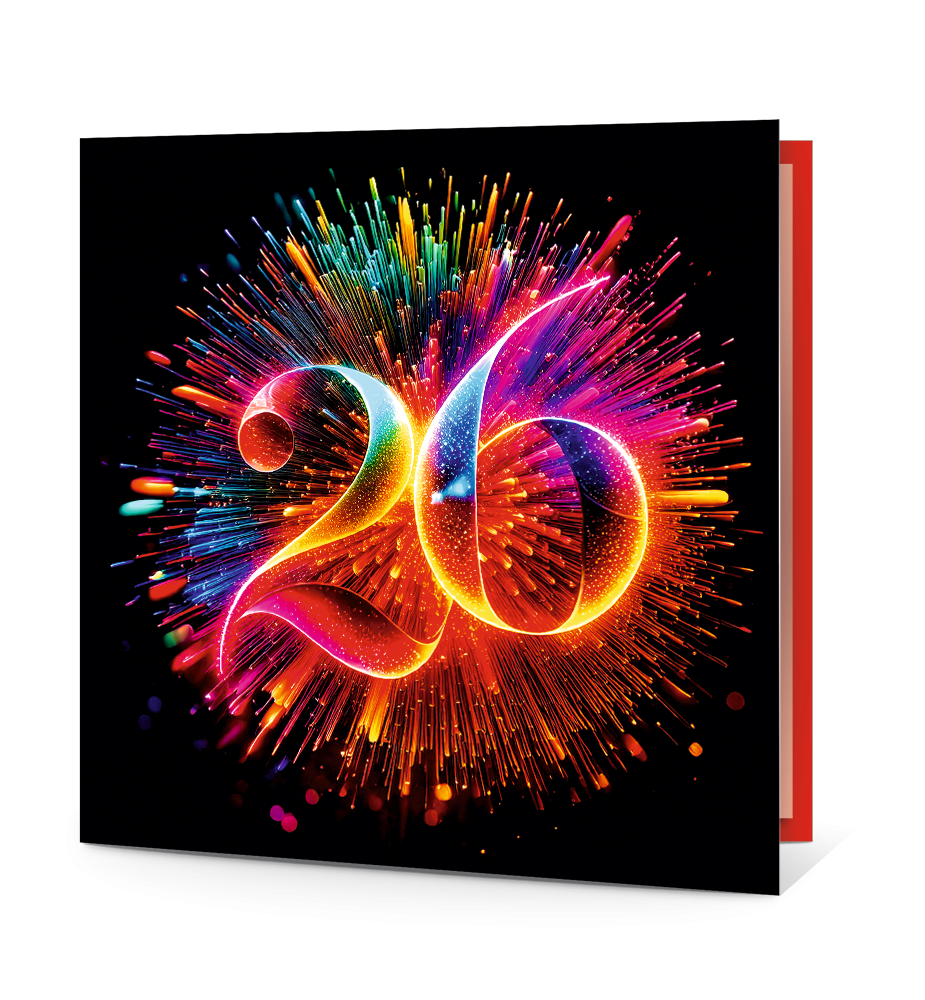 Carte de voeux explosion de couleurs Carte de voeux explosion de couleurs