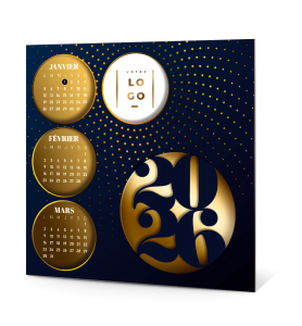 Carte de voeux calendrier 2026