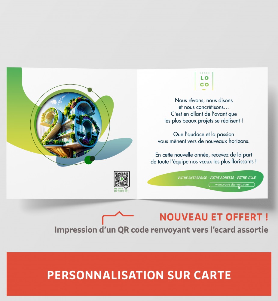 Personnalisation cartes de vœux 2026