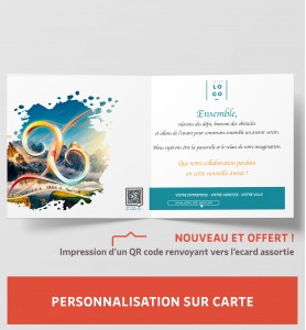 Carte de voeux personnalisée le passage