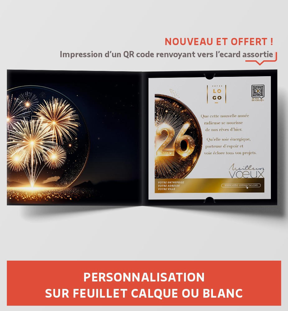 Personnaliser carte de vœux millésime