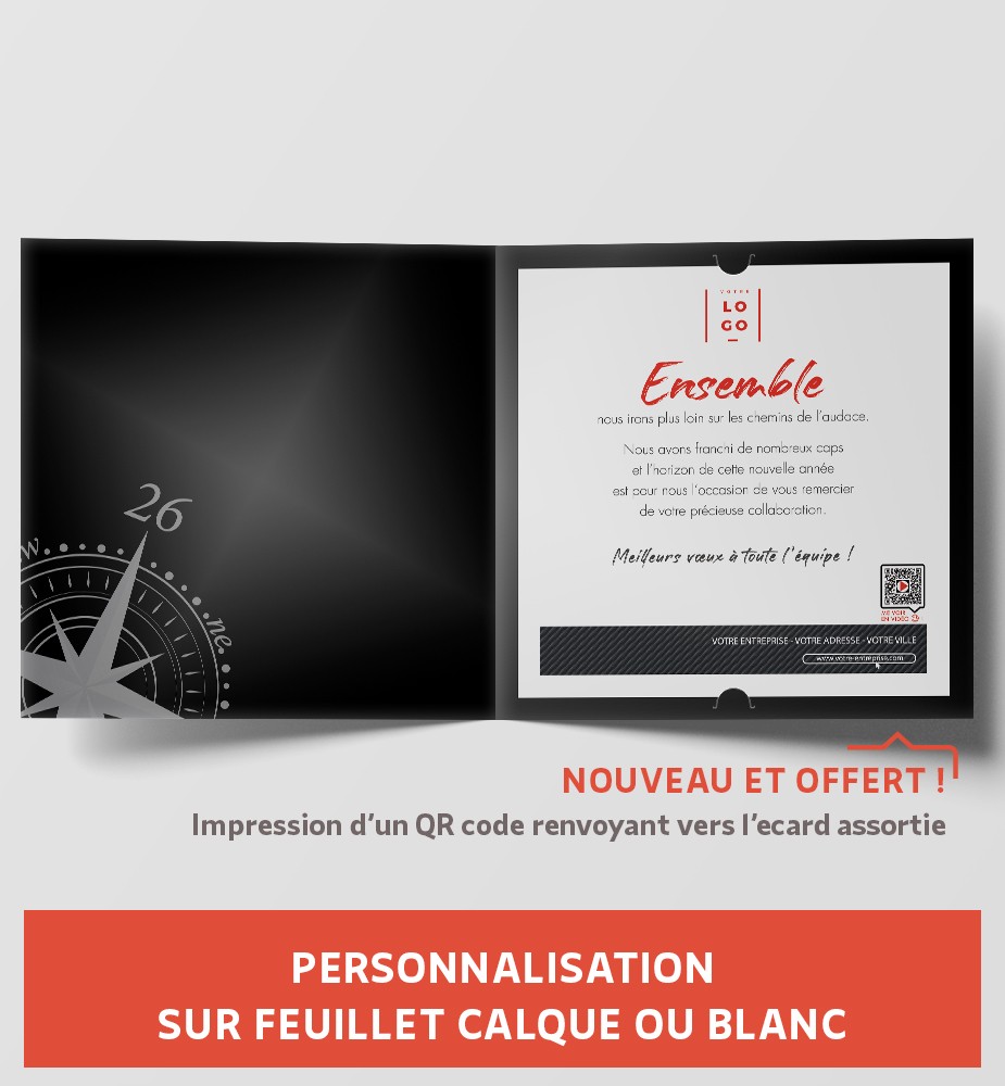Personnalisation carte de vœux équipe bateau