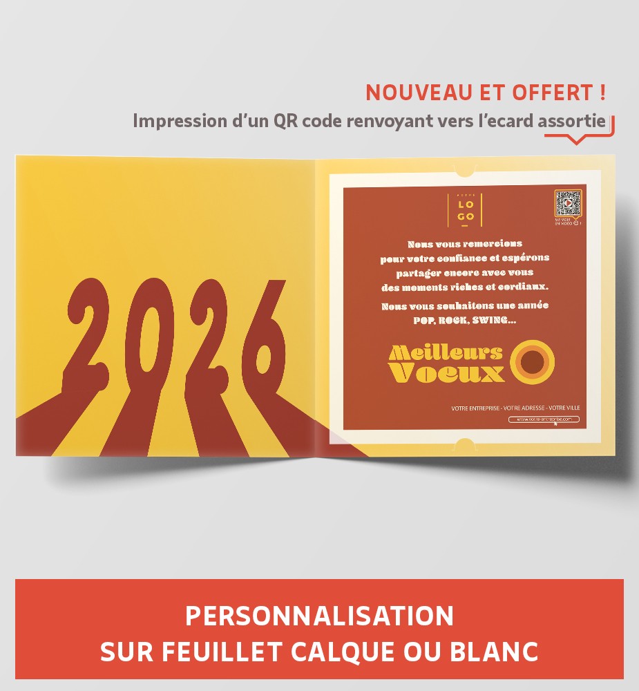 Carte de vœux vintage personnalisable