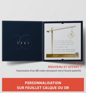 Personnalisation carte de voeux construction