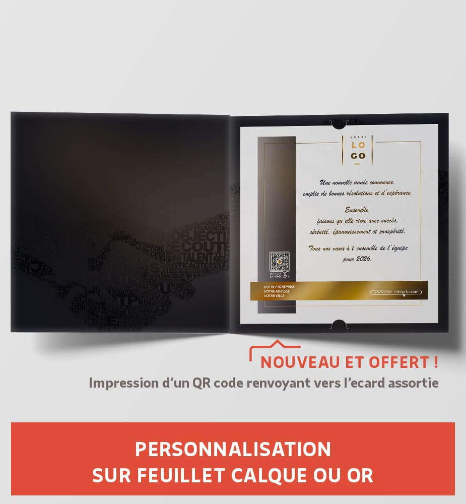 Carte de voeux partenaire personnalisée
