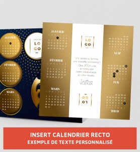 personnalisation carte de voeux calendrier 2026