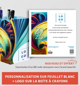 Boite a crayons voeux personnalisable