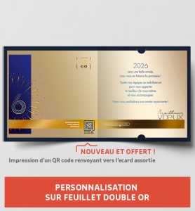 Personnalisation carte de voeux luxe 2026