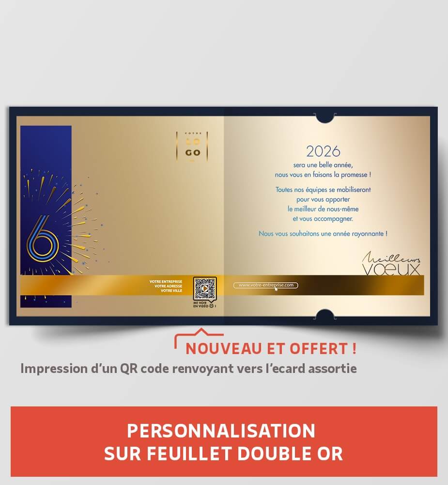 Personnalisation carte de voeux luxe 2026