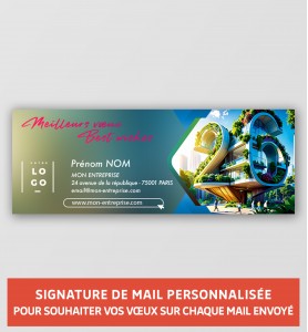 Signature de mail personnalisée avec votre logo et vos coordonnées