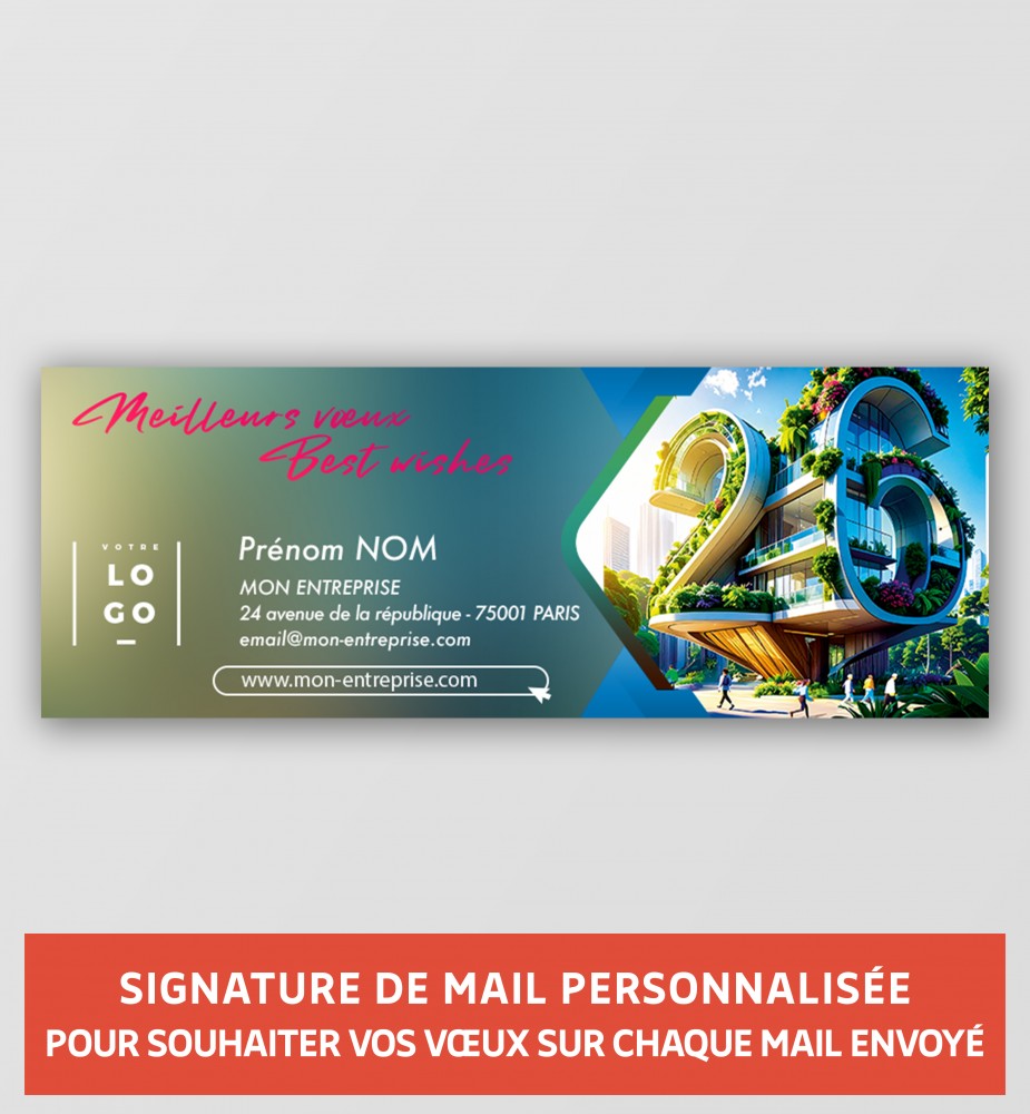 Signature de mail personnalisée avec votre logo et vos coordonnées