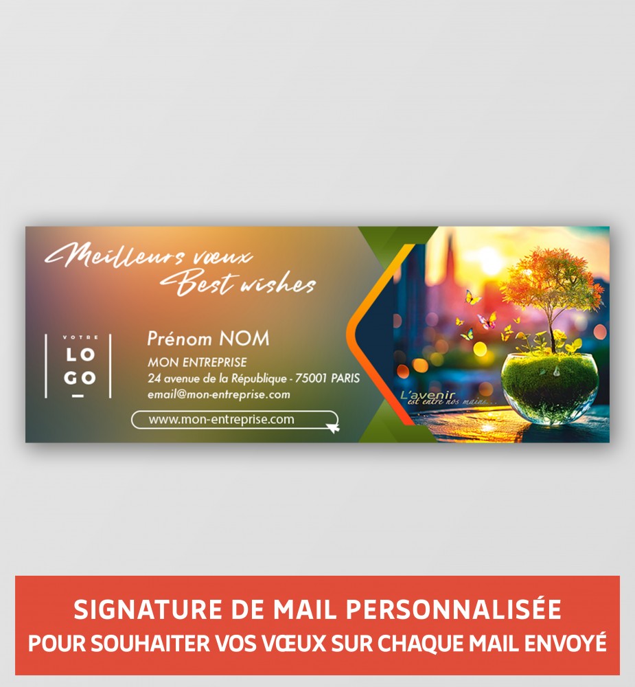 Signature de mail personnalisée avec votre logo et vos coordonnées