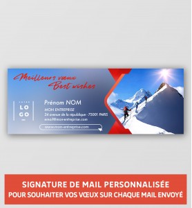 Signature de mail personnalisée avec votre logo et vos coordonnées