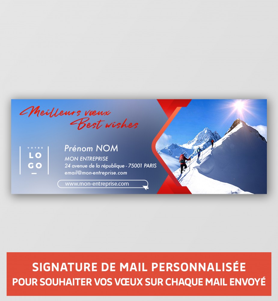 Signature de mail personnalisée avec votre logo et vos coordonnées