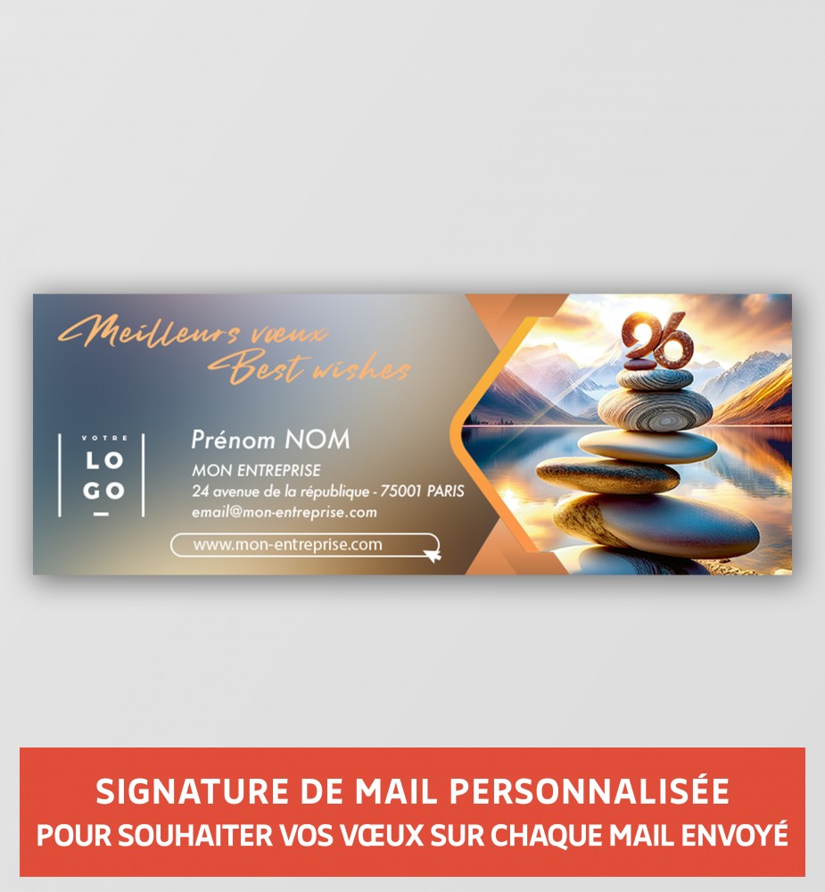Signature de mail personnalisée avec votre logo et vos coordonnées
