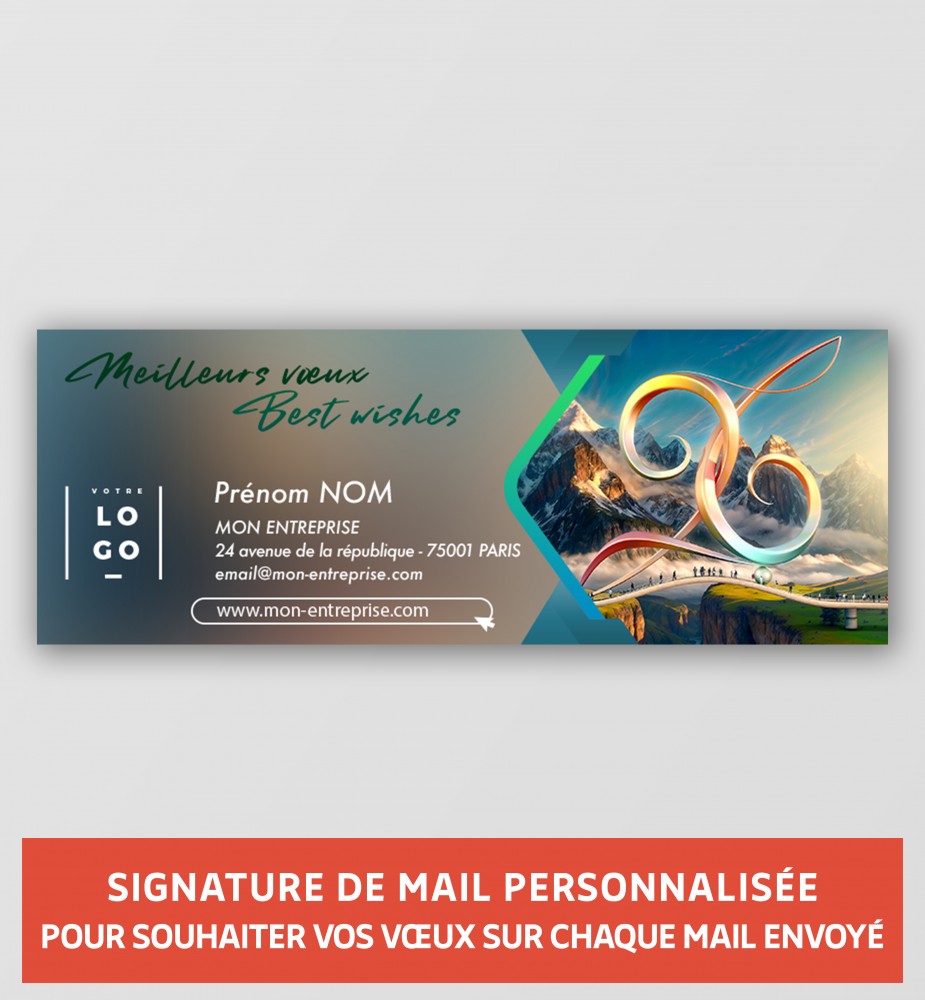 Signature de mail personnalisée avec votre logo et vos coordonnées