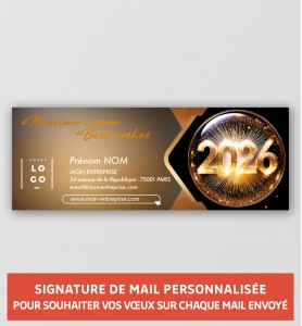 Signature de mail 2026 personnalisée avec votre logo et vos coordonnées