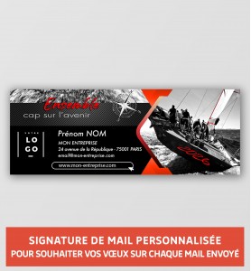 Signature de mail bateau personnalisée avec votre logo et vos coordonnées