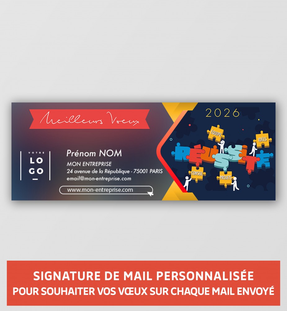 Signature de mail équipe personnalisable