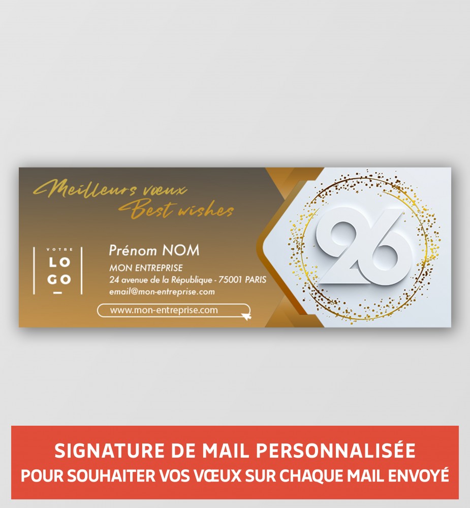 Signature de mail personnalisée avec votre logo et vos coordonnées