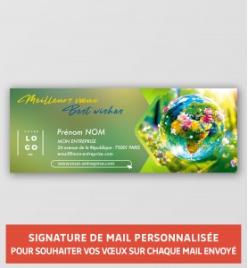 Signature de mail écologie personnalisée