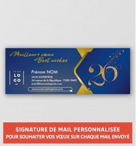 Signature de mail élégante personnalisée