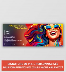 Signature de mail sourire personnalisée
