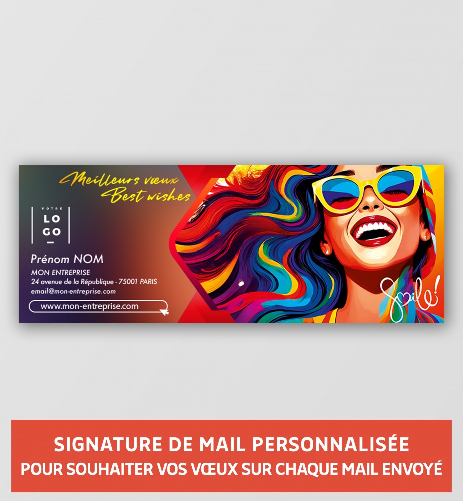 Signature de mail sourire personnalisée