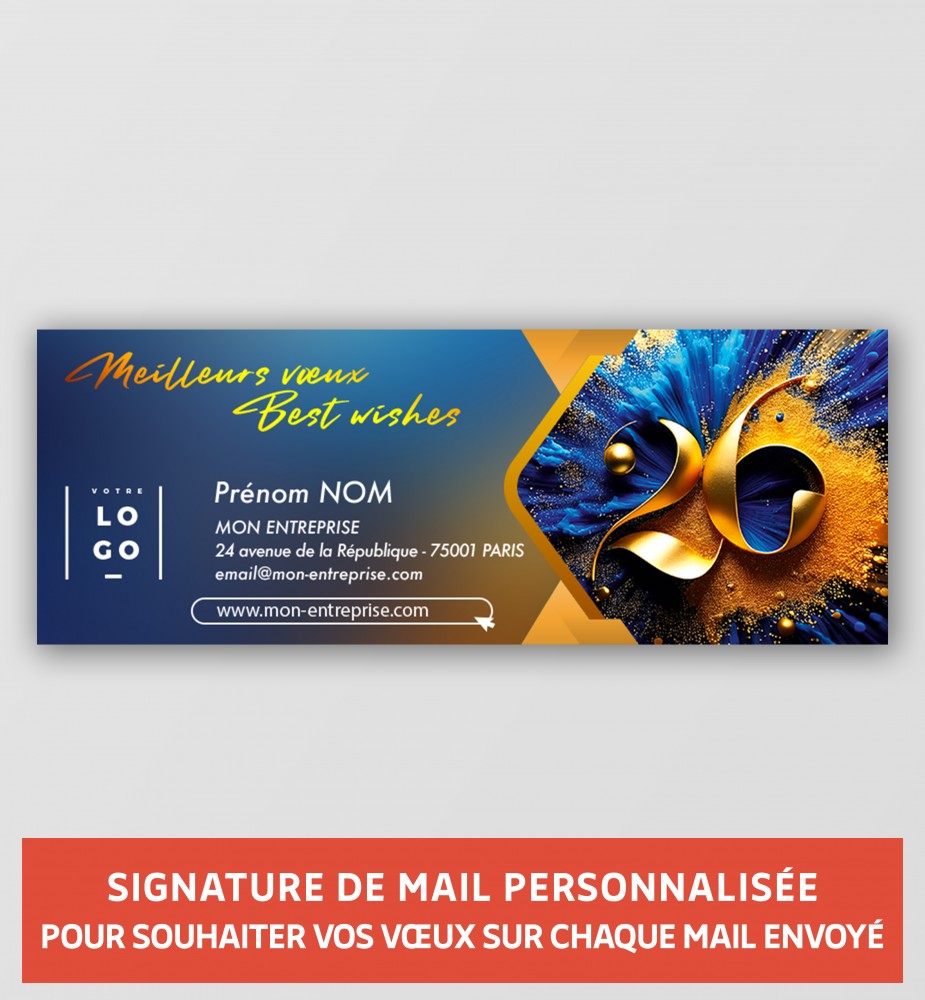 Signature de mail très colorée personnalisée