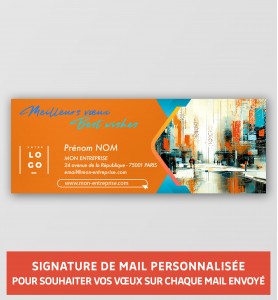 Signature de mail personnalisée coordonnées et logo