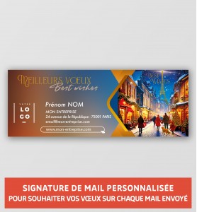 Signature de mail de Noël et personnalisable