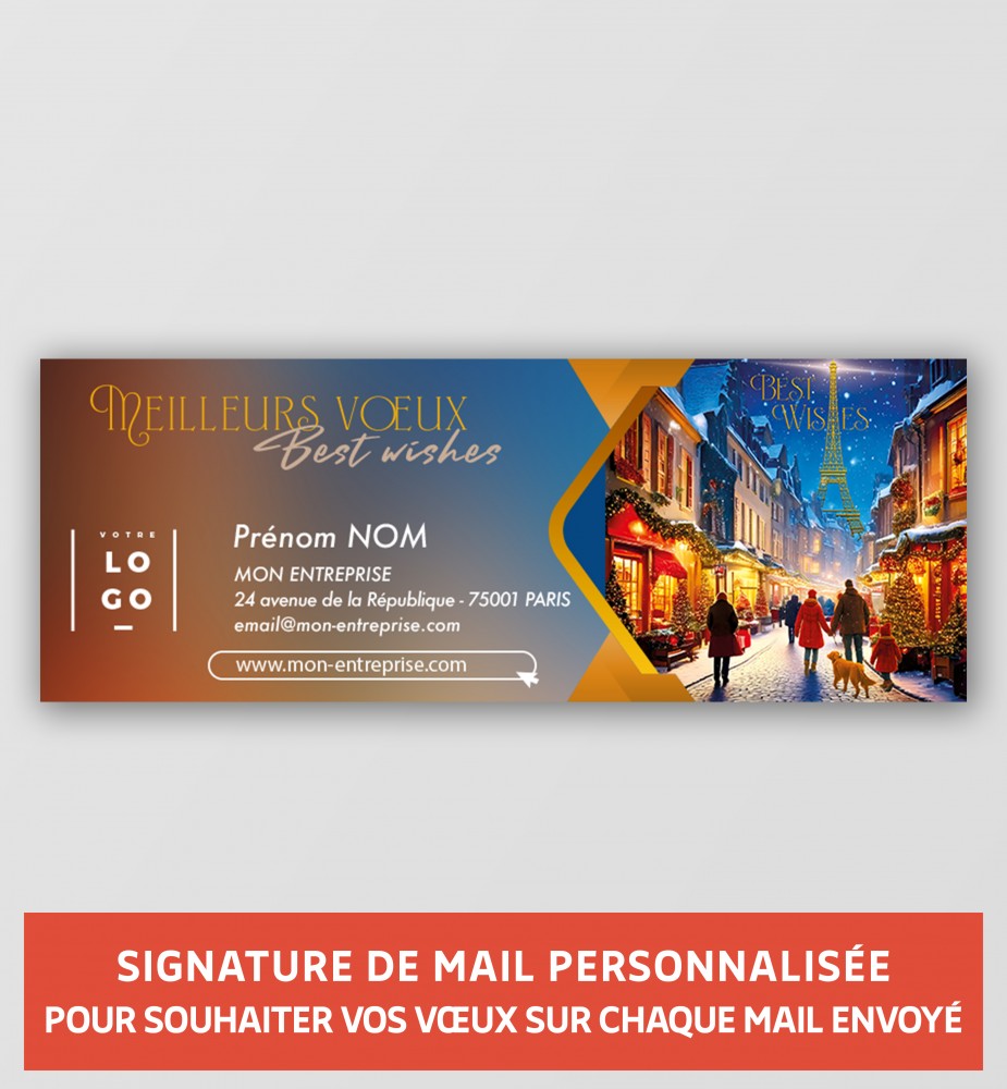 Signature de mail de Noël et personnalisable