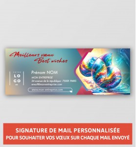 Signature de mail personnalisée pour les vœux