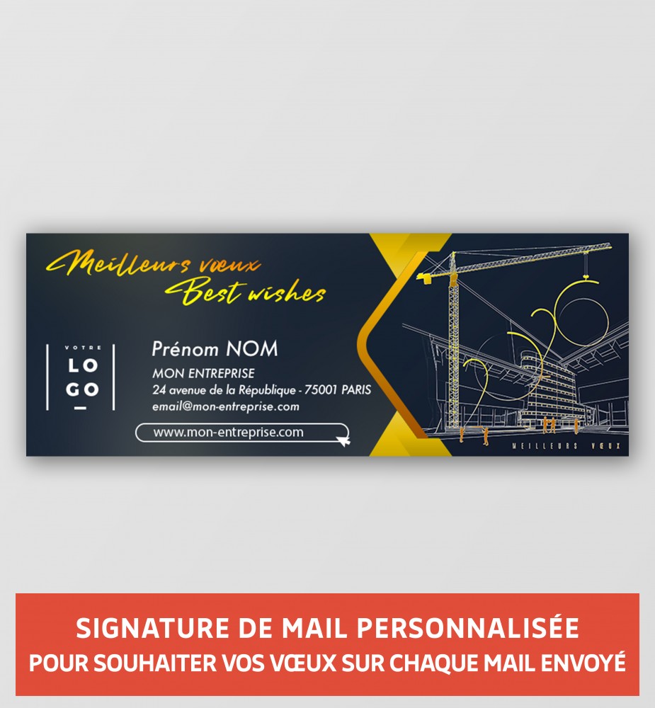 Signature de mail personnalisée pour les vœux